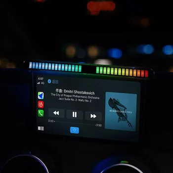 VFZ דו צדדי איסוף אור מקיף 50 נוריות RGB נשמע-לשלוט במוסיקה סנכרון קצב אורות עבור משחקי מחשב שולחני בטלוויזיה המכונית