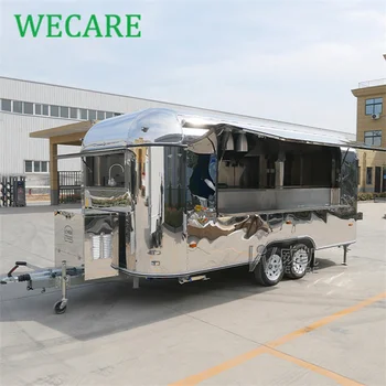 WECARE נייד חטיפים ויתור קייטרינג המטבח טריילר נירוסטה הקרון Remorque מזון מהיר משאית עם מטבח מלא