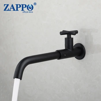 ZAPPO מחוץ אגן כיור ברז סלים האמבטיה ברזי נירוסטה, ברז יחיד מים קרים אגן קריין הקש על קיר רכוב