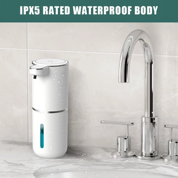אוטומטי השיש משאבת סבון ללא מגע אינפרא אדום חיישן סבון נוזלי מכונת נטענת IPX5 עמיד למים עבור חדר המטבח.