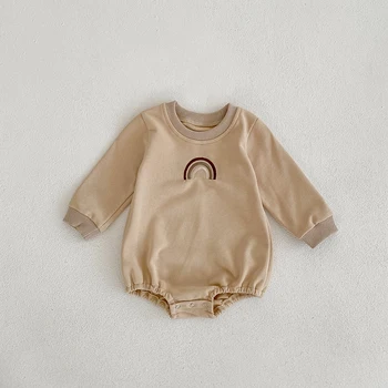 אופנה חמוד היילוד סרבל עם ברדס הפעוט בגדים קוריאנית בייבי Romper בגדי ילדים בגדי תינוקות לטפס רומפר