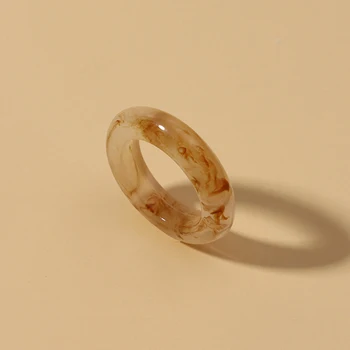 אופנה נשים גברים קוריאה ססגוניות אקריליק טבעת הקסם סיבוב האצבע טבעות תכשיטים באיכות גבוהה הסיטוניים