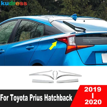 אור אחורי המנורה לכסות לקצץ טויוטה פריוס Hatchback 2019 2020 Chrome המכונית זנב אחורי דפוס רצועות החיצוני אביזרים