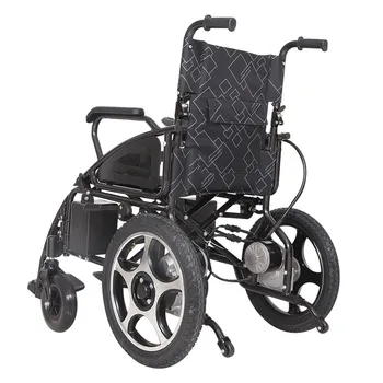 איכות טובה עצמית מיוצר כיסא-גלגלים חשמלי דגם 802 אגס אפור כהה ספריי סוללת ליתיום 12A
