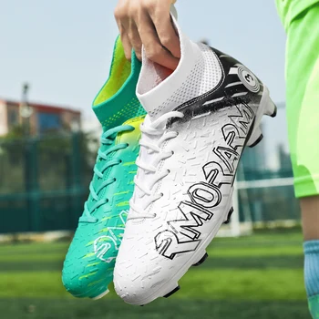 איכות נעלי כדורגל פקקים סי רונאלדו עמיד אור נוח נעלי כדורגל חיצוני מקורי Futsal משובץ נעלי ספורט סיטונאי