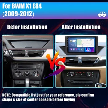 אנדרואיד 13 רדיו במכונית BMW X1 E84 2009 עד 2012,9 אינץ נגן מולטימדיה עם 4G WiFi המכונית Carplay & 2Din