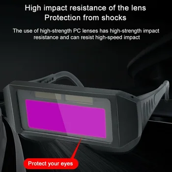 אנרגית שמש אוטומטי LCD מחשיך מסכת ריתוך הקסדה העיניים גוגל רתך מסגרת משקפיים רתך מסכת זיקית אור מסנן הקסדה