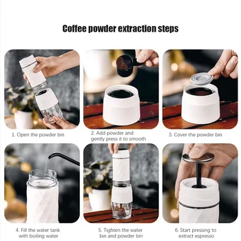 אספרסו מכונת קפה יד לחץ קפסולת קפה טחון ברוור נייד מכונת קפה מתאימה קפה אבקת קפה קפסולה
