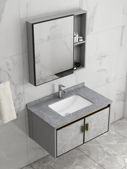 *ארון אמבטיה בשילוב מודרני מינימליסטי חדר האמבטיה שולחן משולב קרמיקה כיור כיור