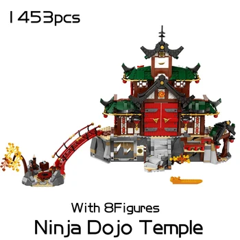 במלאי 1453pcs Ninja דוג 'ו בית מקדש מקדש אבני הבניין kompatible 71767 Pixal נחש דמויות נינג' ה מכני לבנים צעצועים עבור ילד מתנות