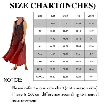 בציר שמלות ארוכות לנשים הקיץ 2023 מזדמן מודפס נוח ללא שרוולים שמלת כותנה עם כיס vestidos פארא mujer