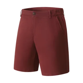 גברים איכותיים בקיץ מכנסיים קצרים מזדמנים מכנסיים קצרים בצבע אחיד אדם הברך אורך מכנסיים קצרים גודל 30-40