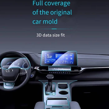דלת המכונית במרכז הקונסולה מדיה לוח המחוונים ניווט TPU Anti-scratch סרט מגן אביזרים Elantra 2021 הפנים המכונית