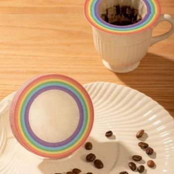 האוזן-דש קפה פילטר נייר חד פעמי אבקת קפה פילטר כלי קשת מעופפת בצורת תה עלים אבקת שקיות מסנן