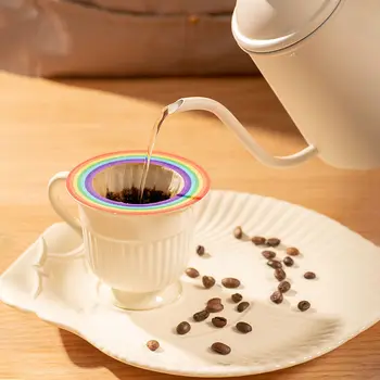 האוזן-דש קפה פילטר נייר חד פעמי אבקת קפה פילטר כלי קשת מעופפת בצורת תה עלים אבקת שקיות מסנן