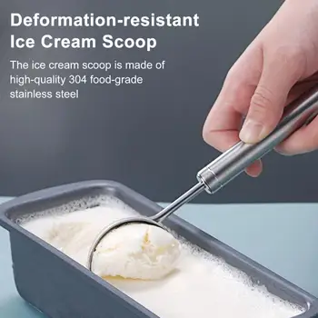 החברה Frozing קינוח סקופ נירוסטה שאינו מקל גלידה כדורים כבדים אנטי-פריז מדיח כלים בטוחים ציוד מטבח