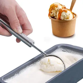 החברה Frozing קינוח סקופ נירוסטה שאינו מקל גלידה כדורים כבדים אנטי-פריז מדיח כלים בטוחים ציוד מטבח