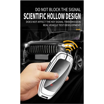 המכונית TPU סגסוגת אבץ מפתח Case תיק עבור ניסן SYLPHY 2007-2023 המכונית מפתחות המכונית מתכת מפתח מעטפת עיצוב פנים אביזרים