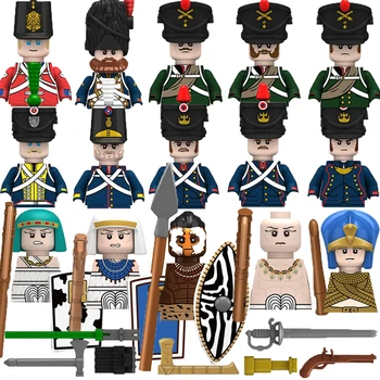 הצבא אבני הבניין חייל דמויות מתנות, צעצועים, נשק, רובים מלחמות נפוליאון פרוסיה רוסית צרפתית צבא מצרים פרעה MOC