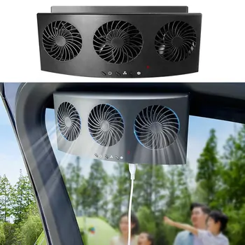 הקיץ המכונית Somke פליטה 3 מאוורר פיזור חום וריח להסרת מערכת קירור מאוורר חשמלי קישוט רכב הפנים אביזרים