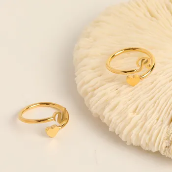 הראשוני לב הטבעת מכתב פתיחה מתכווננת בנות טבעת מתנה עבור נשים מעודנות אלגנטי טבעות נשים טבעת משלוח חינם