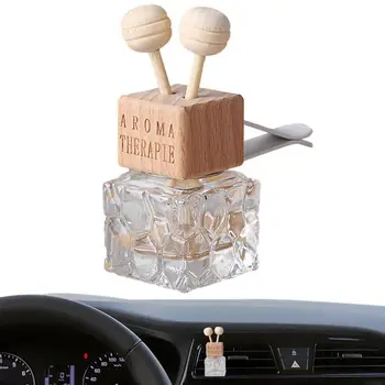 הרכב הבושם בבקבוק זכוכית שקופה המכונית מטהר אוויר בושם קליפ מפזר קל לשימוש ארומטי ניחוח קישוט