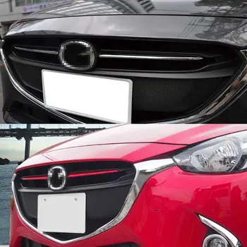 הרכב הסורג הקדמי גריל כיסוי לקצץ דפוס עבור 2 Demio 2015-2017 די. ג 'יי DL Mazda2 האצ' בק סדאן סטיילינג אדום