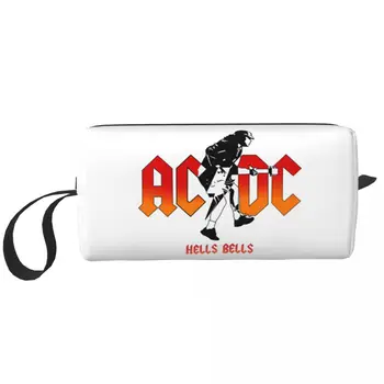 השדים. AC DC תיק האיפור נשים נסיעות קוסמטיים ארגונית אופנה רוק כבד, מטאל אחסון רחצה שקיות