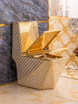 זהב טואלט, בסגנון אירופאי קרמיקה ביתיים שירותים, אנטי חוסם, ריח הוכחה, לשאוב בשירותים