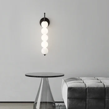 זכוכית מודרנית אור מנורות קיר LED 3 צבעים יצירתי פליז זהב קיר תאורה עבור הבית בסלון עיצוב חדר השינה