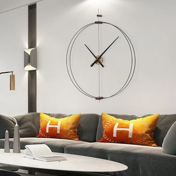 חדר השינה נורדי שעון קיר יוקרתי מודרני שקט שעון קיר לעיצוב הבית Orologio דה Parete הביתה Decoretion הסלון LQQ35XP