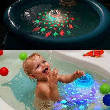 חדש 4 צבעים צורת דגים צפים אור LED בריכת שחייה אור מתחת למים עמיד למים המנורה באמבטיה לרחוץ בבריכת מעיין האור