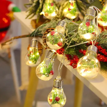 חדש חג המולד מחרוזת אור led חוטי נחושת חג המולד הנורה מקורה חיצונית בר חדר קישוטים אווירה חמה