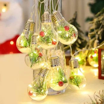 חדש חג המולד מחרוזת אור led חוטי נחושת חג המולד הנורה מקורה חיצונית בר חדר קישוטים אווירה חמה