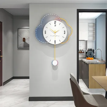 חדש שעון קיר בעיצוב מודרני מסנוור את צבע האינדיבידואליות חוזה קישוט חדר אוכל אמנות שעון