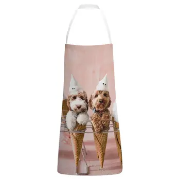 חמוד גור לברדור כלב גביעי גלידה סינר לילדים סינר מטבח שף נשים בבית בגדים הסינר ספרית