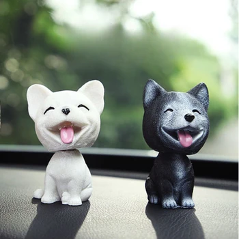 טלטול הראש כלב מכונית צעצוע ריהוט מאמרים המחוונים בובה חמודה מהנהן עיטור טדי האסקי קורגי ריהוט הפנים מתנה