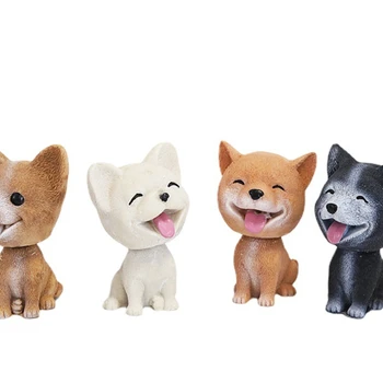 טלטול הראש כלב מכונית צעצוע ריהוט מאמרים המחוונים בובה חמודה מהנהן עיטור טדי האסקי קורגי ריהוט הפנים מתנה