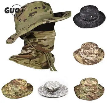 טקטי הסוואה כובע צבאי כובע צבא כובעי גברים, נשים, ספורט תחת כיפת השמיים, השמש הכובע דלי דייג הליכה ציד, טיפוס על כובעים