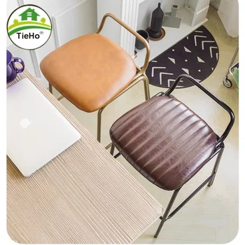 יוקרה מודרנית עור כסא בר משק הבית מקורה פשוט בר כיסא סלון מטבח ברזל גבוה, כסאות אוכל ריהוט הבית