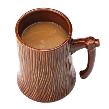 יצירתי ספלי קפה סימולציה גדם 600ml שותה ספל יציב ואיתן שתיית מים אביזר תה קפה חלב אחרים
