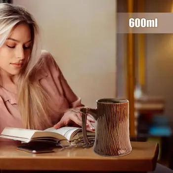יצירתי ספלי קפה סימולציה גדם 600ml שותה ספל יציב ואיתן שתיית מים אביזר תה קפה חלב אחרים