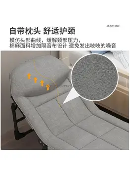 כורסה מתקפלת מחנה מיטת יחיד המשרד תנומה מכשיר פשוט תנומה במיטה למבוגרים ניידת מתקפלת כפול הכיסא