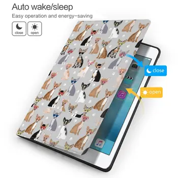 כלבי צ 'יוואווה Case עבור iPad 2022 10.5 10.2 אינץ' עם עיפרון הולדר,PU עור, סלים,Shockproof, אוטומטי sleep/Wake