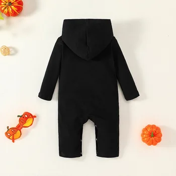 ליל כל הקדושים Cosplay בגדי תינוקות בייבי בנים בנות סרבל עם שרוולים ארוך כותנה ברדס תינוק בייבי בנים ילדה Bodysuits