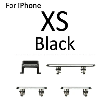 לצד כפתור עוצמת רטט מתג נעילת כוח הצד לחצן השתקה סט מלא עבור iPhone X XR XS מקס