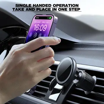 מגנט מחזיק טלפון נייד מתכוונן סופר יניקה Snap-סוג רכב הר גמיש מגנטי חזק טלפון קליפ אוניברסלי 360