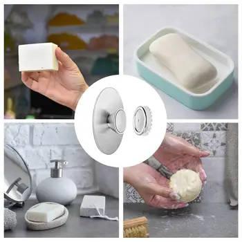 מגנטי מחזיק סבון רחצה תלייה על קיר עצמית מנקז ואקום יניקה כוס סבון מחזיקי מטבח ביתי השירותים מכונת כלים
