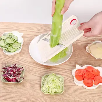 מדריך ירקות Slicer נירוסטה כרוב קאטר מגררים יפס חותכים ירקות המסוק. חותך מטבח ביתי