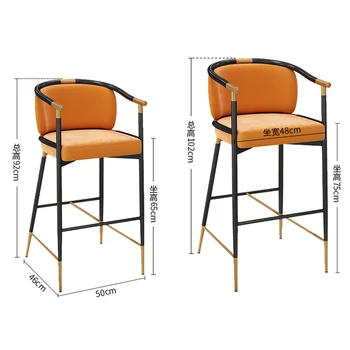מודרני מינימליסטי בד כסאות בר למטבח דלפק קבלה כסאות בר אור יוקרה מעצב משענת גב גבוה הכיסאות הביתה בר הכיסא